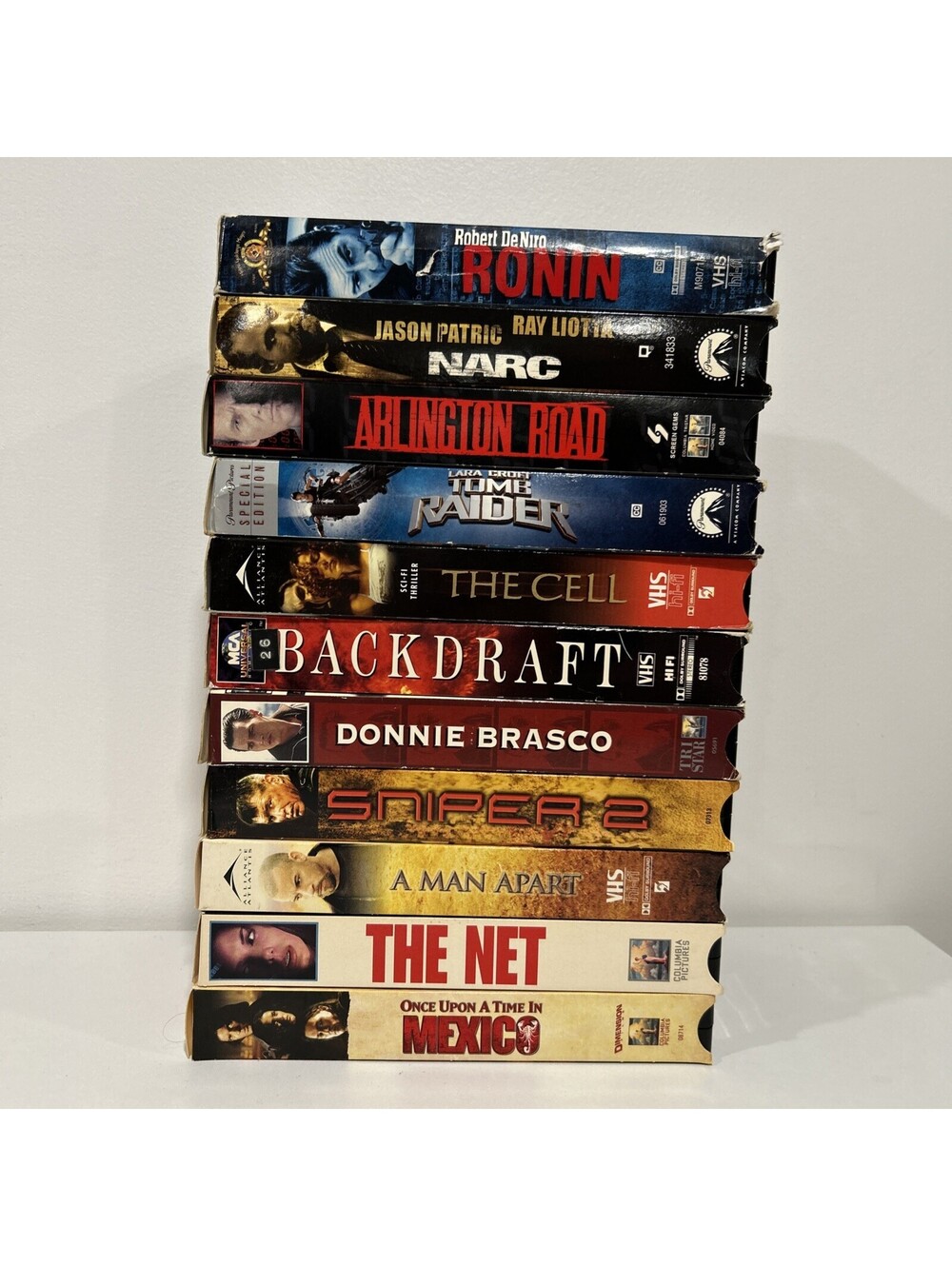 VHS MOVIE LOT Sniper 2 A Man Apart The Net Ronin Donnie Brasco 11 Tapes